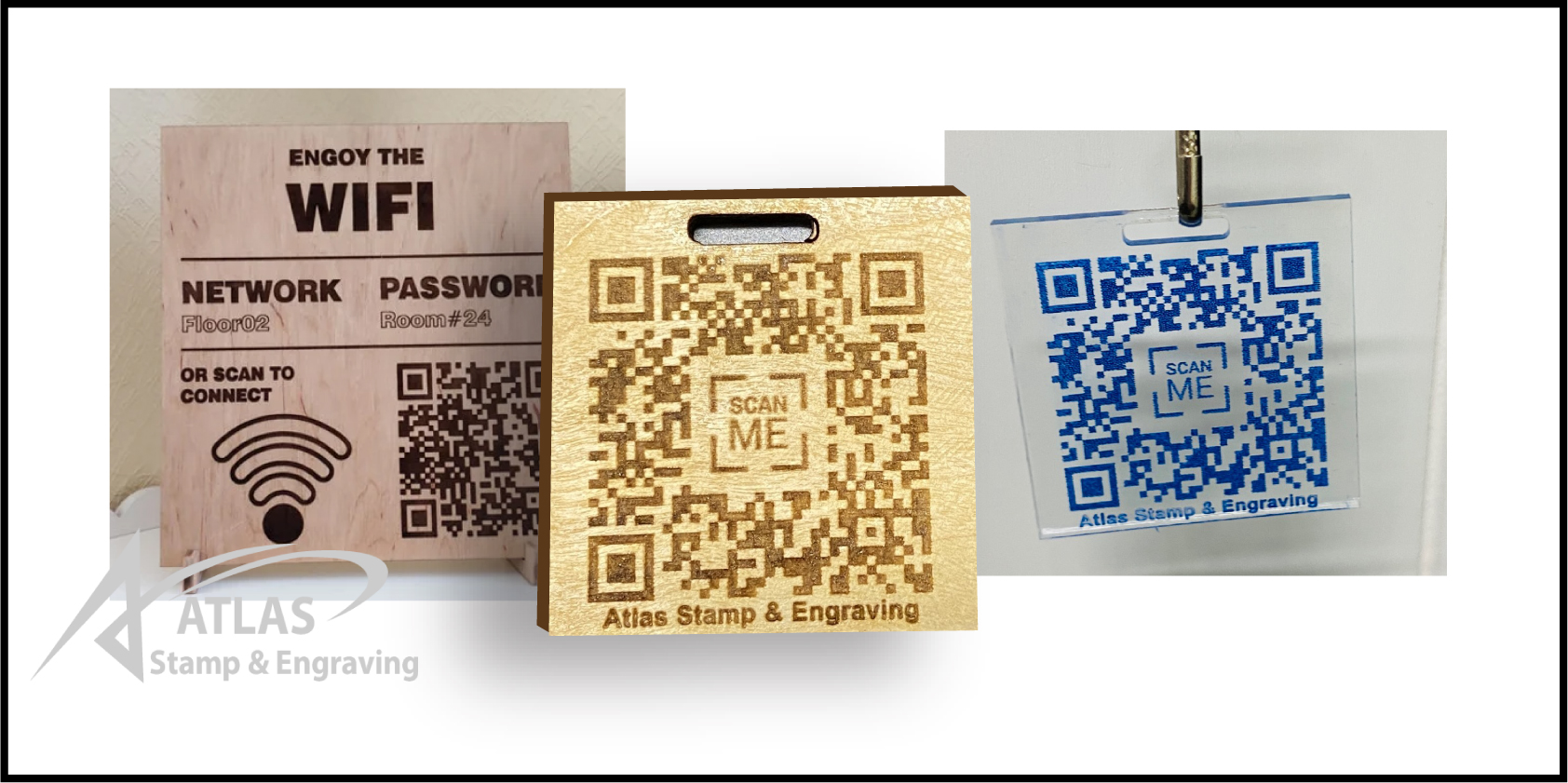 custom QR code- Atlas Stmap & Engraving